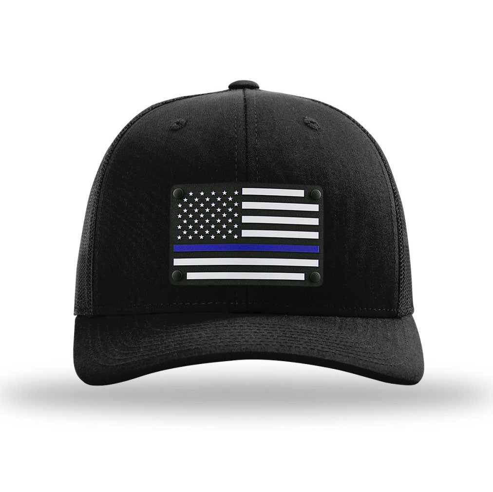 Thin Blue Line Acrylic Patch Hat | Black