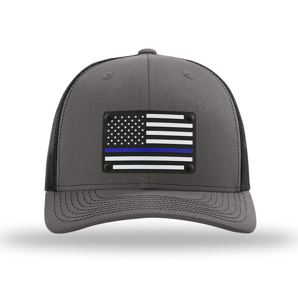 Thin Blue Line Acrylic Patch Hat | Charcoal/Black