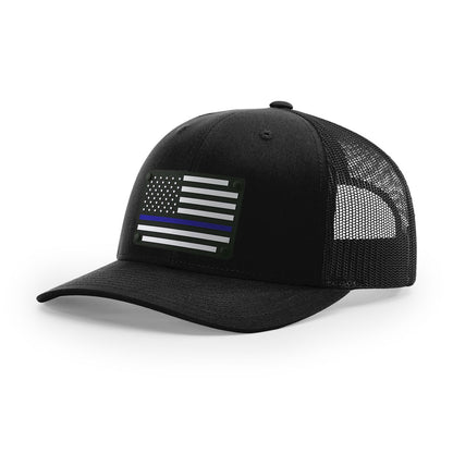 Thin Blue Line Acrylic Patch Hat | Black