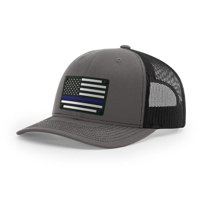 Thin Blue Line Acrylic Patch Hat | Charcoal/Black