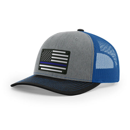 Thin Blue Line Acrylic Patch Hat | Heather Grey/Royal/Black