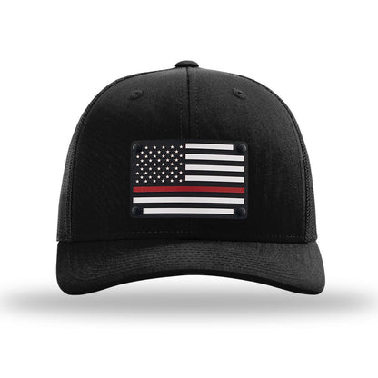 Thin Red Line Acrylic Patch Hat | Black