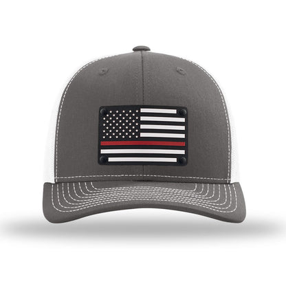 Thin Red Line Acrylic Patch Hat | Charcoal/White