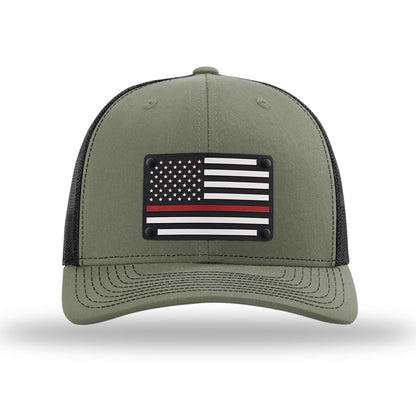 Thin Red Line Acrylic Patch Hat | Loden/Black