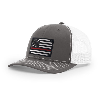 Thin Red Line Acrylic Patch Hat | Charcoal/White